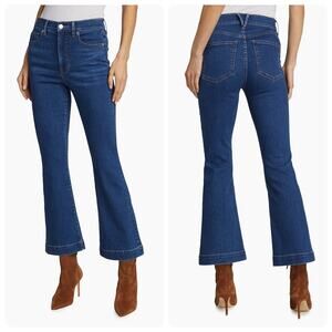 Veronica Beard Carson Ankle Flare Jeans Women’s Size 25 High Rise Bright Blue